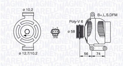 MAGNETI MARELLI 063380006010 -  Генератор